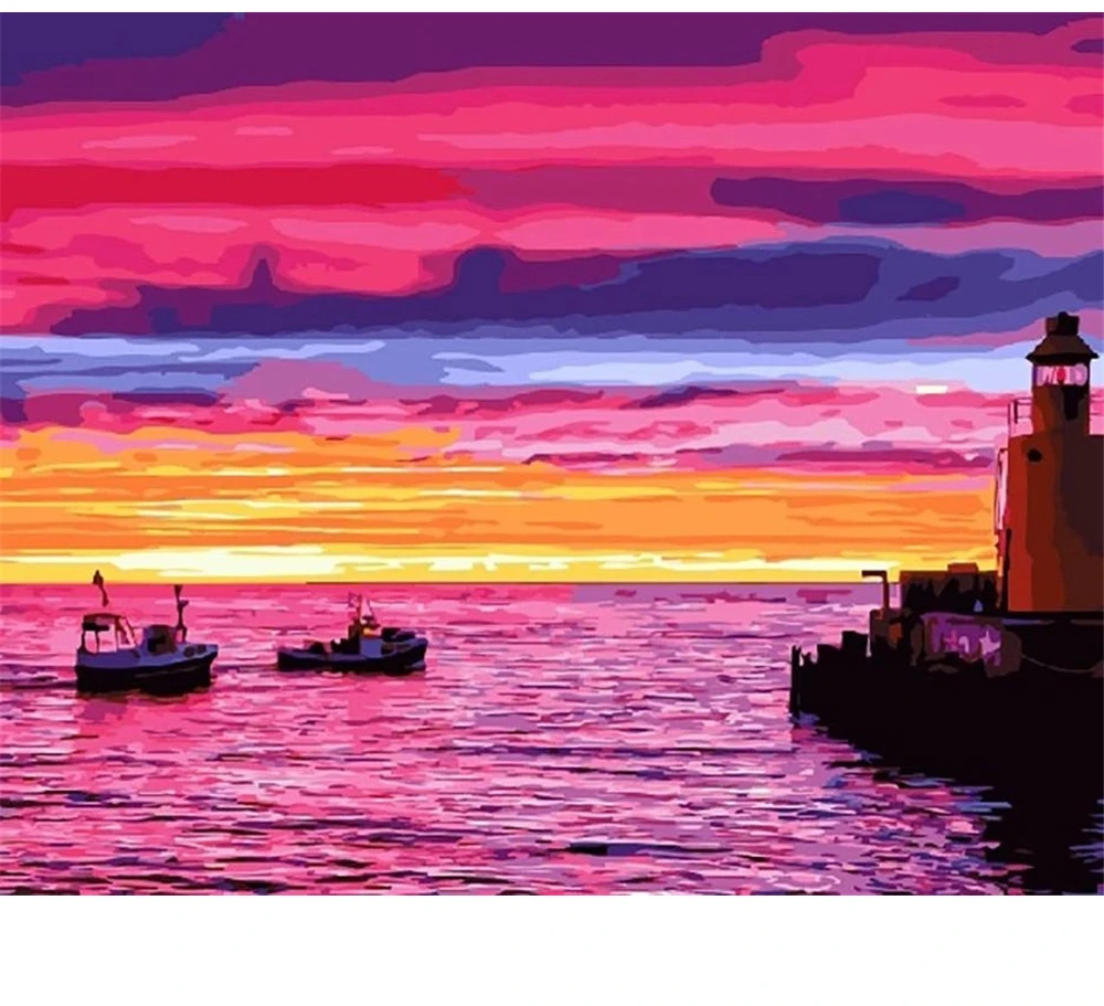 

Картина по номерам CraftArtGo, пейзаж, рисование на холсте, ручная роспись, Подарочная картина по номерам, водопад комплекты, украшение для дома