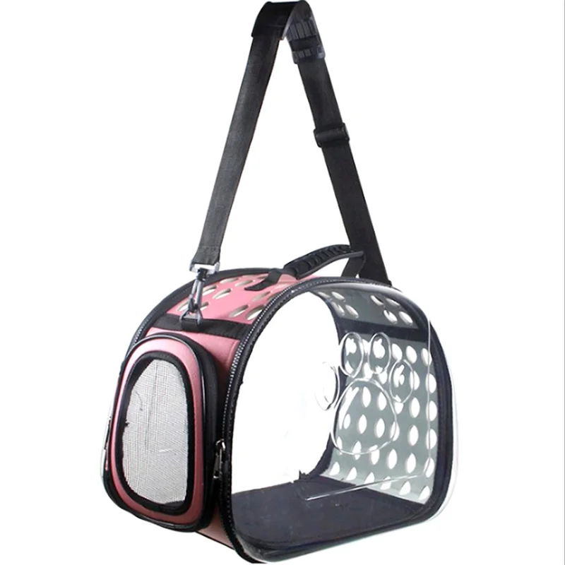 Прозрачная Сумка переноска для домашних питомцев складная дышащая дорожная