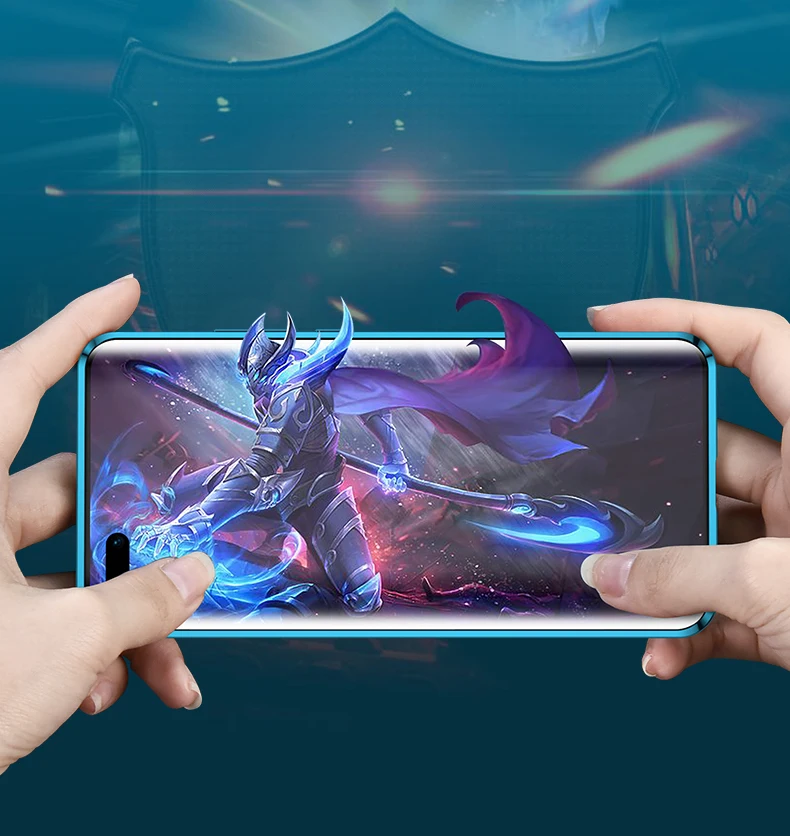 

Huawei P40 Pro Magnetic Case Front Back double Sided Tempered Glass Case for Huawei P 40 P40 Lite Nova 7i Metal Bumper Cover