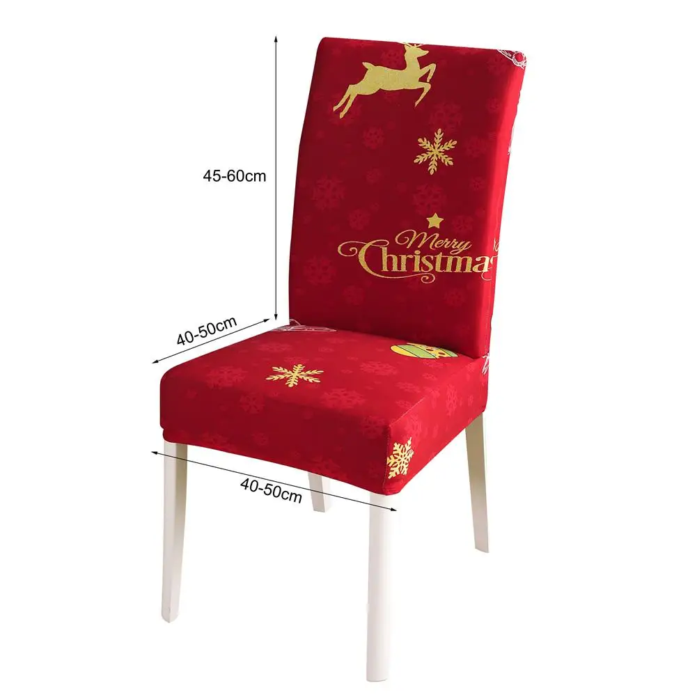 Рождественский эластичный чехол на стул пыленепроницаемый Мягкий защитный