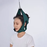 1pcs hanging cervical traction device soft neck stretching belt pain relief metal bracket chiropractic neck traction cushion