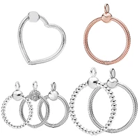 keychain moments heart fashion charm 925 sterling silve original pandora necklace women diy luxury jewelry o shaped pendant