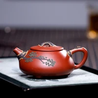 chinese yixing purple clay teapot handmade pot ore upscale purple mud tea pot zisha kettle suit tie guanyin puer teaware 200ml