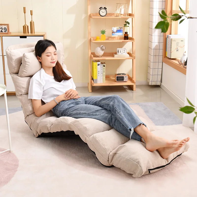 

zq Lazy Sofa Tatami Bay Window Recliner Single Foldable Floor Cushion Futon