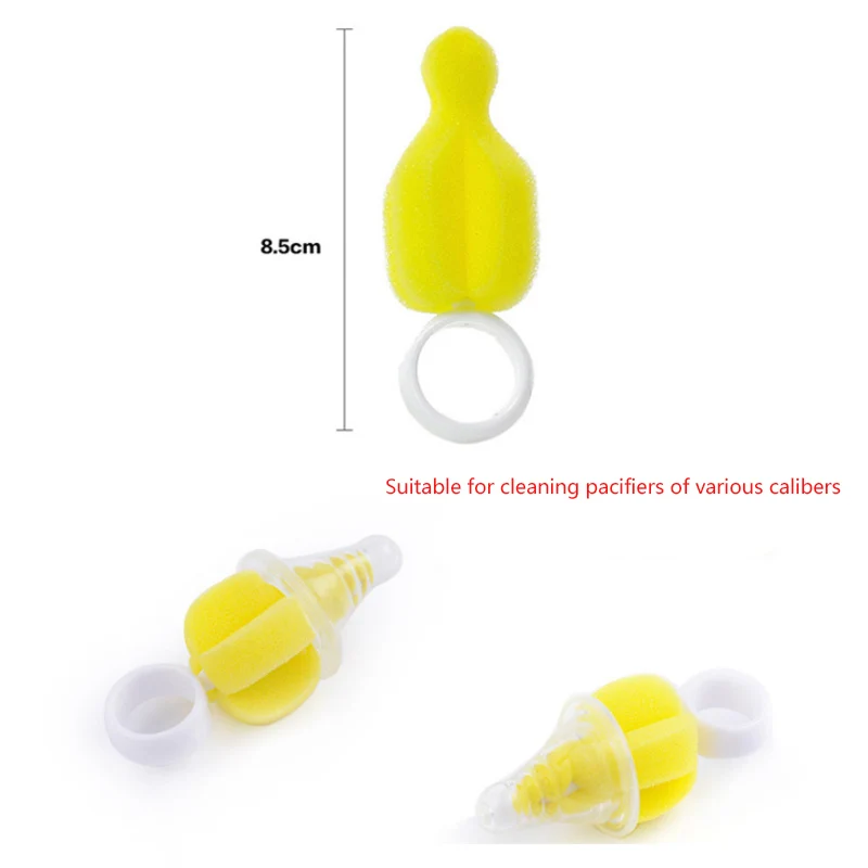 

Baby Bottle Brush Set Baby Nipple 360-degree Rotating Clean Sponge Spout Cup Brush Kit Bottle Clean Tool