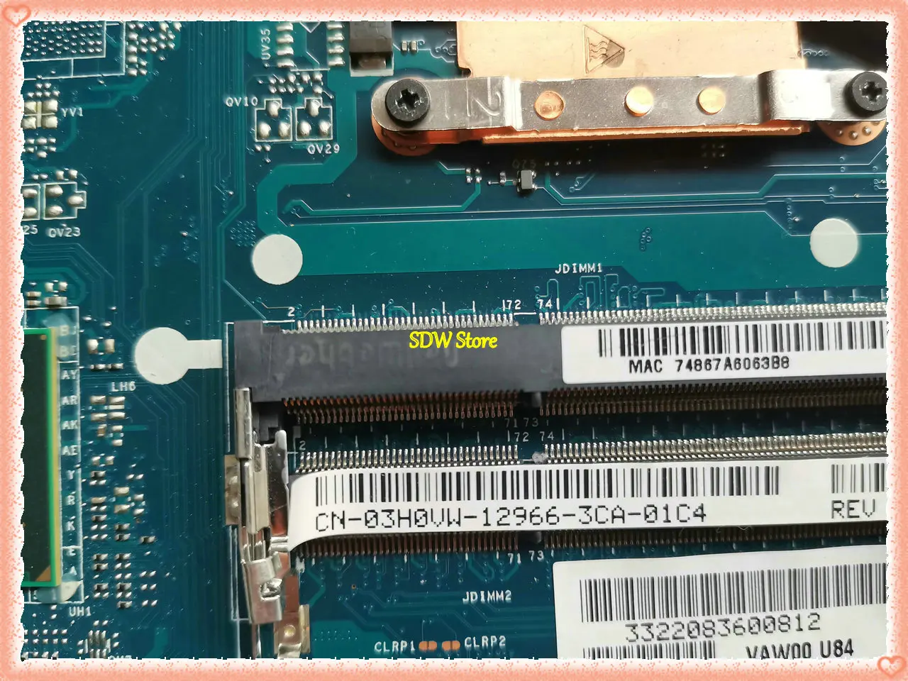 LA-9104P с системой охлаждения системная плата для ноутбука DELL Inspiron 3521 CN-03H0VW 03H0VW 2127U