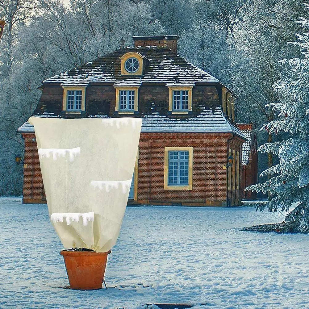 

Plant Freeze Protection Cover Home Garden Plant Cover Tree Style Drawstring Protecting Bag Frost Freeze Zipper or Shrub Win S9S7