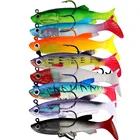 Мягкая приманка, 1 шт., 14 г80 мм, рыболовный воблер, Т-образный хвост, силиконовая свинцовая головка, рыболовные искусственная приманка для карпа, снасти для ловли на крючок