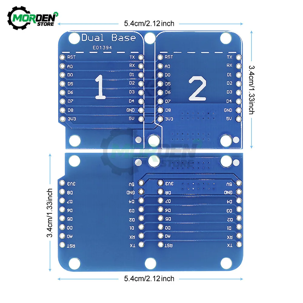 Wemos D1 Mini двойная розетка двойной базовый защитный модуль NodeMCU ESP8266 макетный