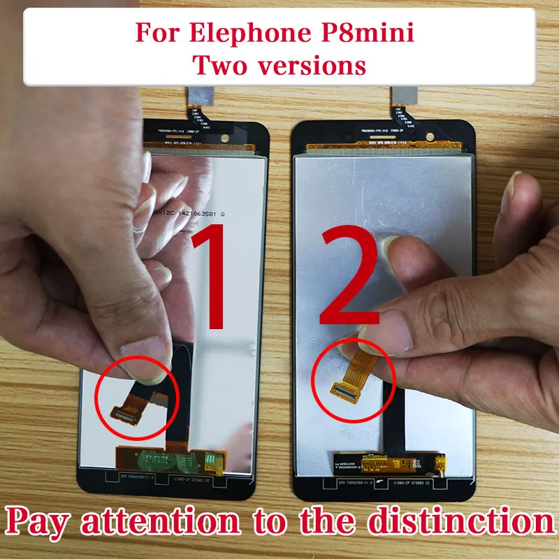Для Elephone P8 мини сенсорный экран ЖК-дисплей дигитайзер сборка с рамкой запасные части 5,0 дюйма