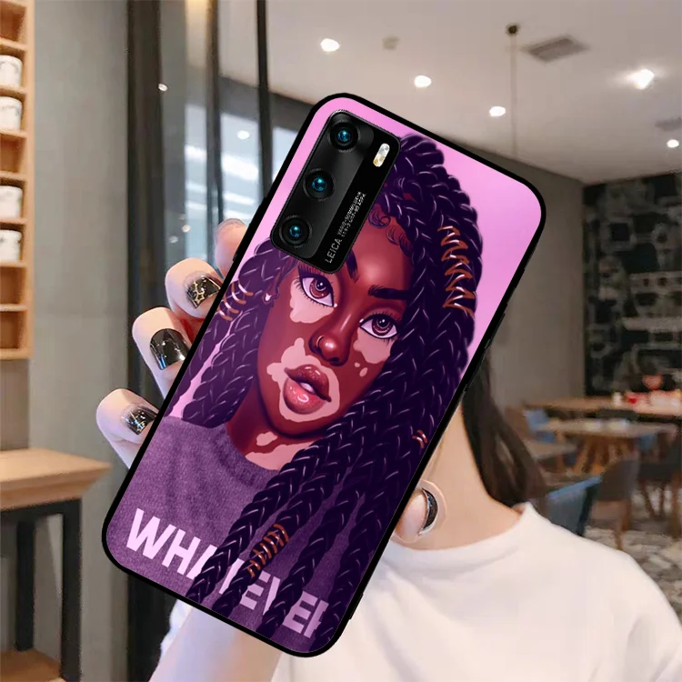 Персонализированный Мягкий силиконовый чехол из ТПУ для телефона MELANIN POPPIN Black Girl