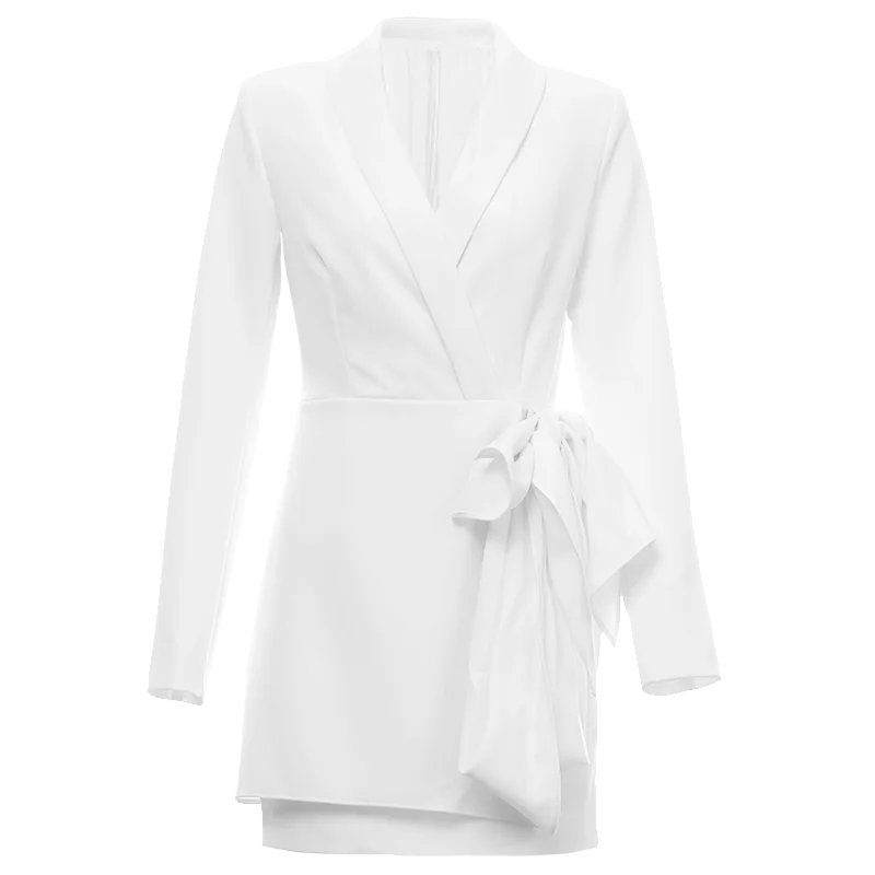 Женское платье с длинным рукавом-фонариком V-образным вырезом | Женская одежда