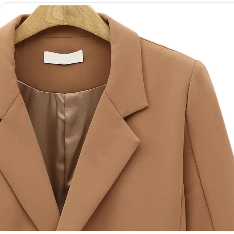 

Vintage Double Breasted Blazer Women's Jacket 2021 Autumn Oversized Office blazer feminino Casual Solid Chic Suit Coat Female
