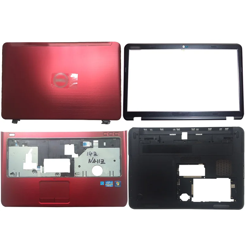 NEW Red Laptop LCD Back Cover/Front Bezel/Hinges/Palmrest/Bottom Case For DELL Inspiron 14Z N411Z 01HJCC 00RRNN 0V6T1C 0JG0WF | Компьютеры