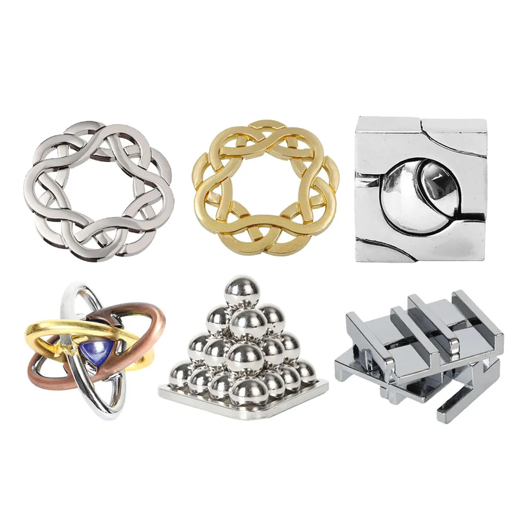 Металлические пазлы головоломка для мозга и металлические головоломки игры ума