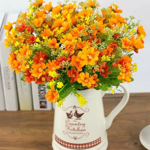 Искусственный маленький блестящий цветок шелковая ткань Цветочная милое