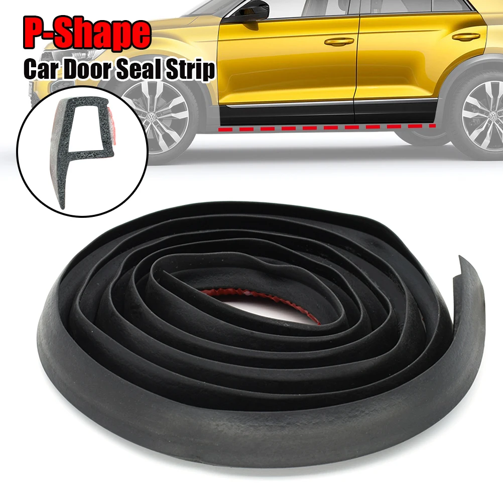 

4M Car Door Seal Strip Auto Edge Trim Sticker Rubber P Type Anti-Noise Dustproof Soundproof Sealing Strips Interior Accessories