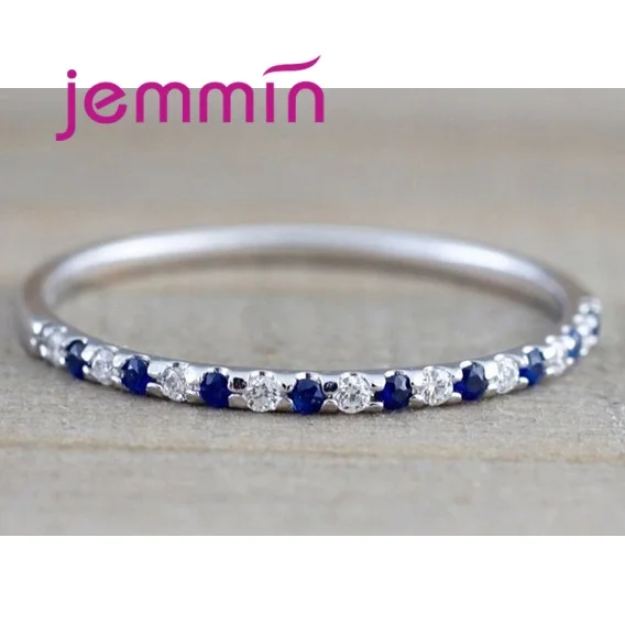 Натуральная 925 Стерлинговое Серебро круглой формы украшенные сверкающими