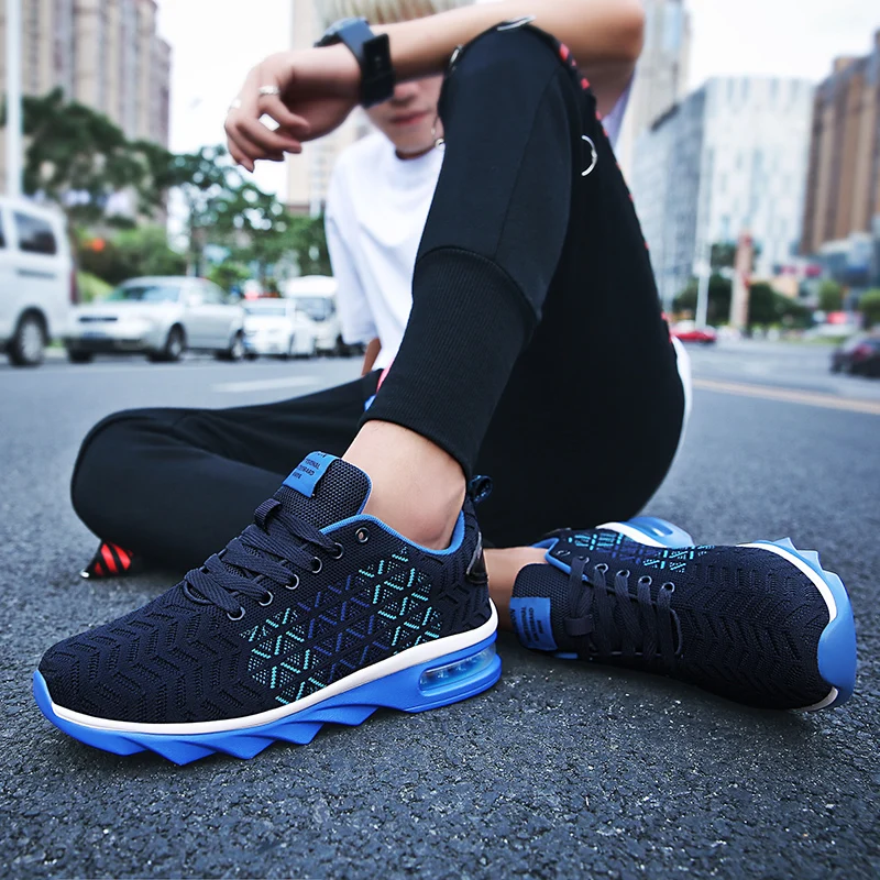 2021 Unisex Sports Shoes Autumn Hot Sale Air Cushion Men's Shoes Mesh Comfortable Running Shoes Men Women Cushioning Sneakers
