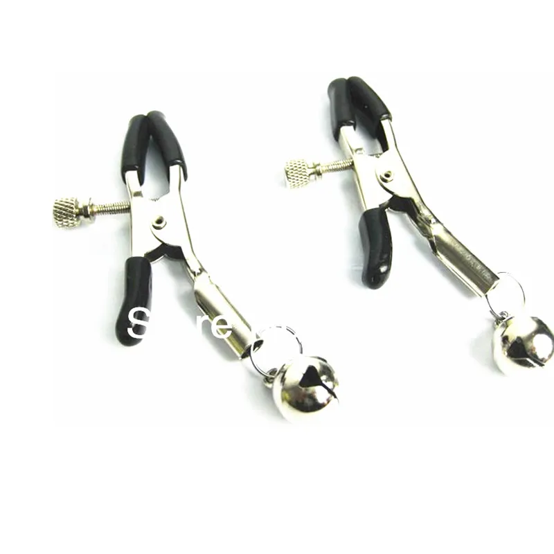 Metal Nipple Clamps Tits Clips with Tiny Bells Fetish Play Flirting Adult Products Sex Toys TMJ326698