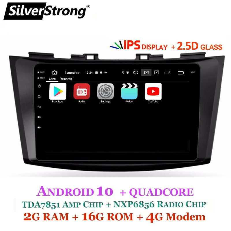 4G SIM модем Автомобильный gps Радио ips Android10.0 для SUZUKI SWIFT Maruti VDI VXI LDI LXI SilverStrong для автомобиля Suzuki MP3 аудио