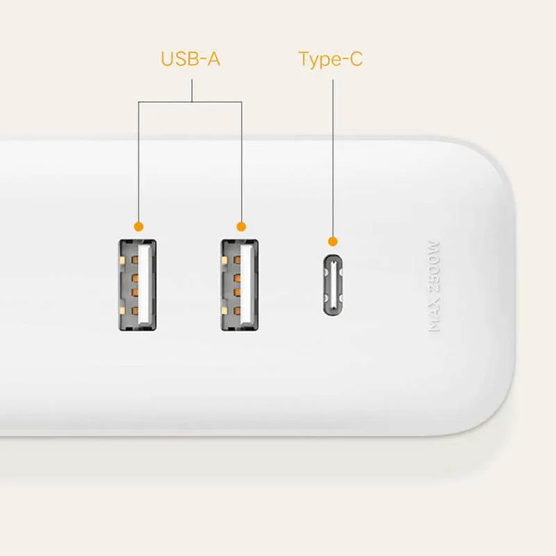 Новый Удлинитель питания Xiaomi Mi Mijia QC3.0 20 Вт для быстрой зарядки 2A1C + 3 розетки
