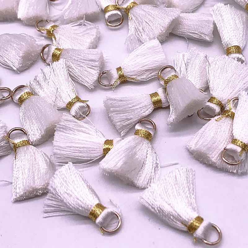 10 шт 20 мм Мини полиэстер шелковые кисточки висячая бахрома Серьги Аксессуары