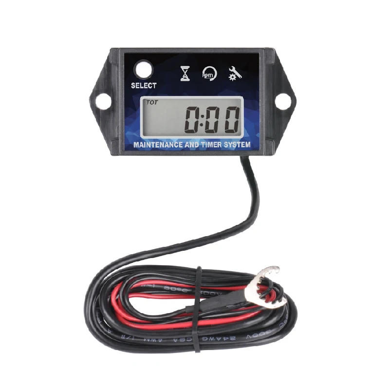

Digital Inductive LCD Tachometer Waterproof Hour Meter for Gasoline Engine ATV UTV Dirtbike Outboar Chainsaw Outboard Jet Ski D