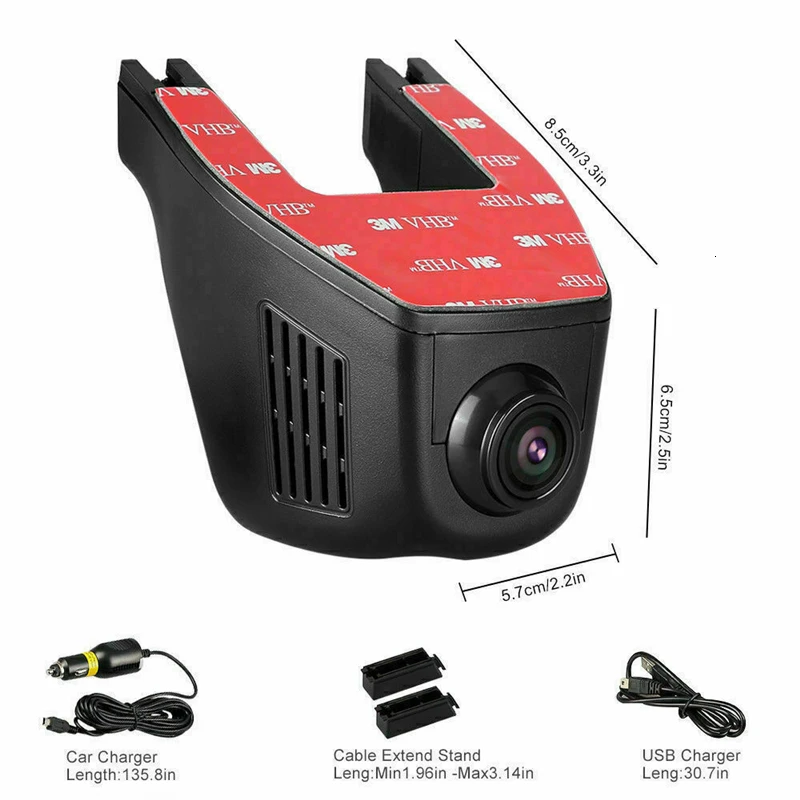 Wi-Fi автомобиля Скрытая DVR камера цифровой видео Регистраторы видеокамера G-Сенсор 1080 P, HD, Wi-Fi, видеорегистратор Поддержка app Управление