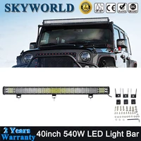 40inch 540w light bar offroad tri row combo led bar 4x4 suv atv driving fog lamp for jeep truck camper trailer kamaz 4wd 12v 24v