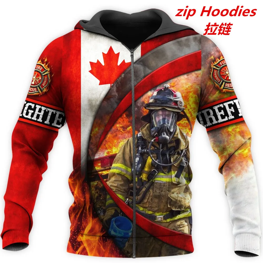

Newest Fashion Mens Hoodie Brave Firefighter 3D Printed Harajuku Sweatshirt Unisex Casual Jacket Hoodies tops 493