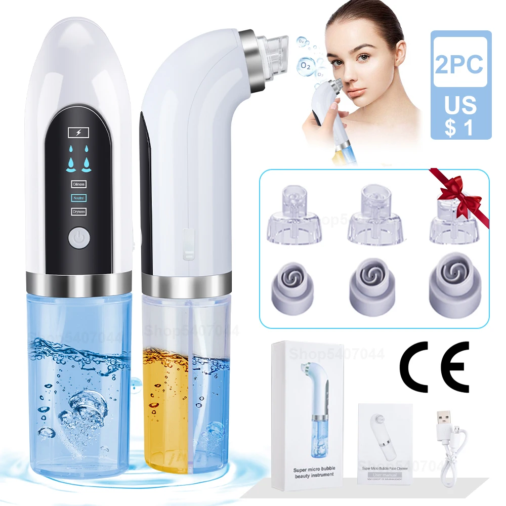 

Bubble Blackhead Remover Electric Pore Cleaner Vacuum Suction For Acne Pimple Black Dot Removal Facial Skin Care Beauty Device