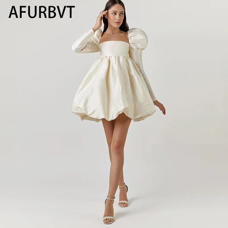 

Осеннее элегантное платье-трапеция с длинным рукавом, соблазнительное облегающее платье с квадратным вырезом, осенние женские вечерние ми...