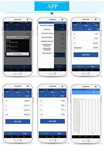 Фото 6-осевой Цифровой Инклинометр WitMotion Bluetooth 2,0 BWT61CL, угол наклона + ускорение + гироскоп MPU6050 на ПК/Android/MCU №5