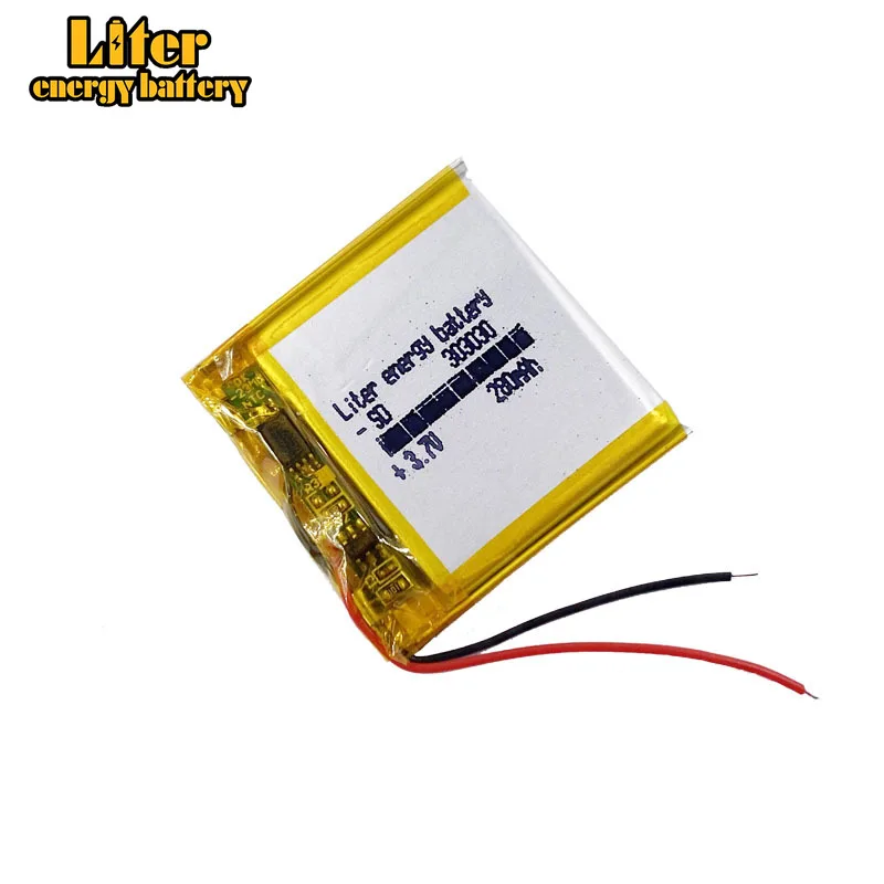 Литий полимерный аккумулятор 3 7 в 280 мАч для шумоподавителя с разъемом 303030