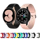 Ремешок силиконовый для Samsung Watch 4 40 мм 44 мм, мягкий браслет для наручных часов Samsung Galaxy Watch 4 Classic 42 мм 46 мм, Correa, 20 мм