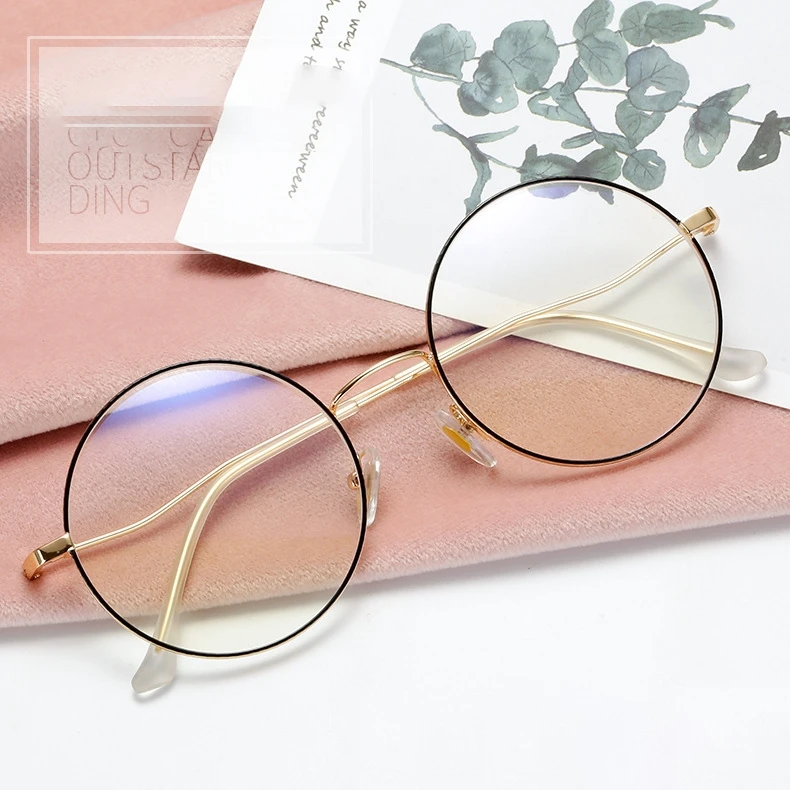 Анти синий светильник круглые прозрачные очки без рецепта оправы для очков