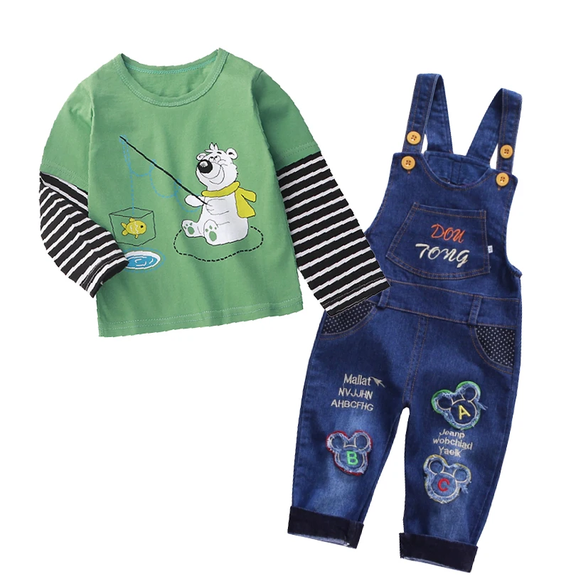 0-3years Spring and autumn Baby Boy Denim Pants Casual Printed Toddler Trousers Jeans |