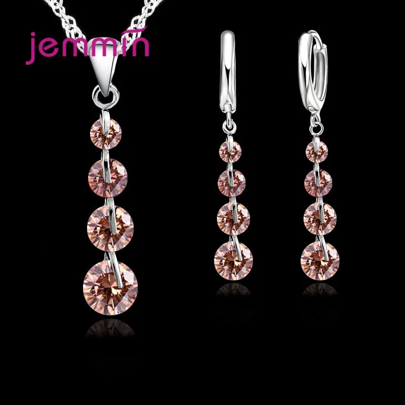 Романтическое ожерелье из стерлингового серебра 925 пробы с подвеской набор