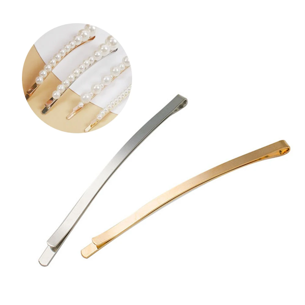 

1pc Metal Diy Snap Hair Clips Girls Hair Clip Hairpins Claw Barrette For Womens Gold Silver Hairgrips Bb Clips Hair Accessories