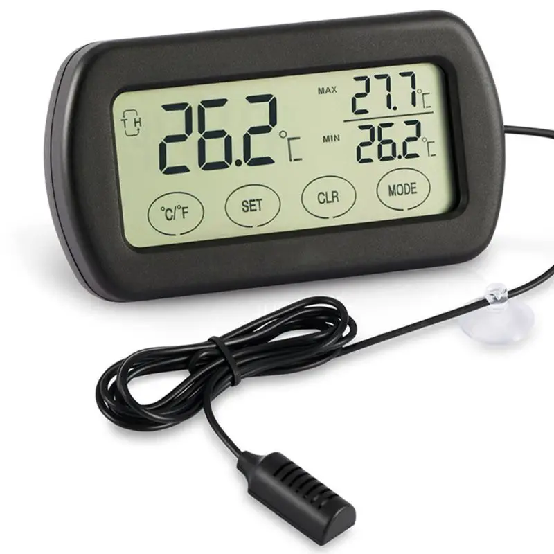 

Large Touch Screen Thermometer Hygrometer Indoor Outdoor Car Temperature Humidity Meter Incubator Aquarium Detector ℃/℉