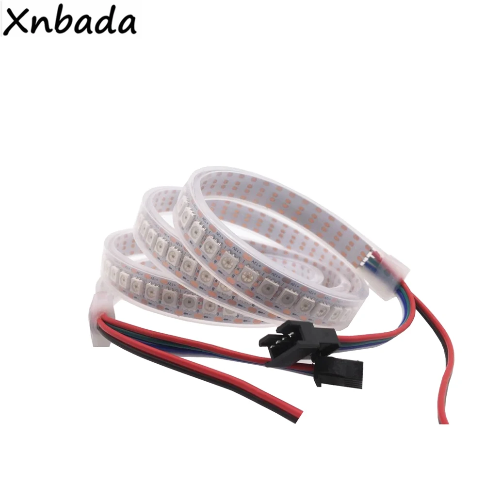 DC12V WS2815(WS2812B WS2813 обновление) RGB светодиодные пиксельные полосы, индивидуально адресуемые Белый/Черный PCB двухсигнальный светодиодный гибкий светильник
