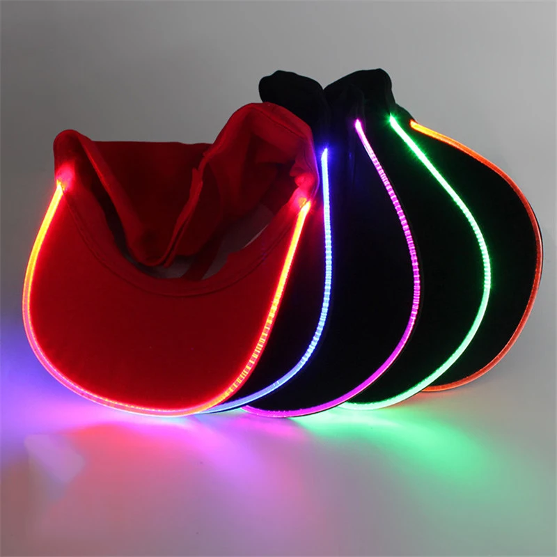 

Модная бейсбольная шапка со светодиодной подсветкой, женская светящаяся шапка для ночного клуба, модная Регулируемая шапка в стиле хип-хоп ...