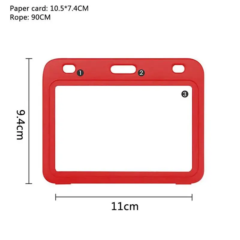 

New Large Record Card Holder Candy Color Children's Work Adult Holder Work ID Holder Badge Card Card ID Lanyard F4J5