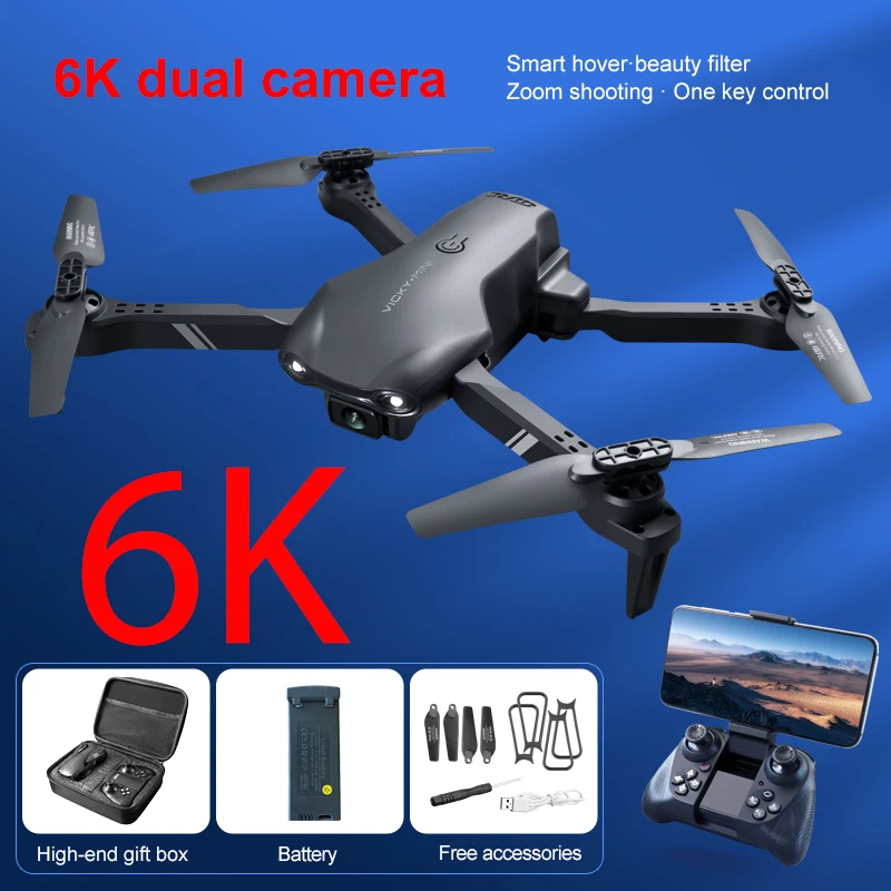 Mini Drone 4k Profesional Quadcopter With Dual Camera HD 6k RC Plane 2.4G Wifi Quadcopters Drones Toys for Children Boy Gifts  - buy with discount
