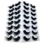 Накладные ресницы HBZGTLAD, натуральные густые длинные 3d-ресницы из норки, инструменты для подчеркивания красоты, макияж, 16 пар