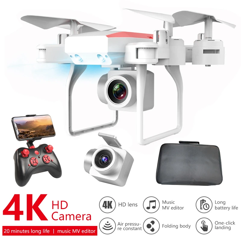 KY606D Wi Fi FPV Дрон 4K HD камера RC Квадрокоптер вертолет с Беспилотным беспилотником