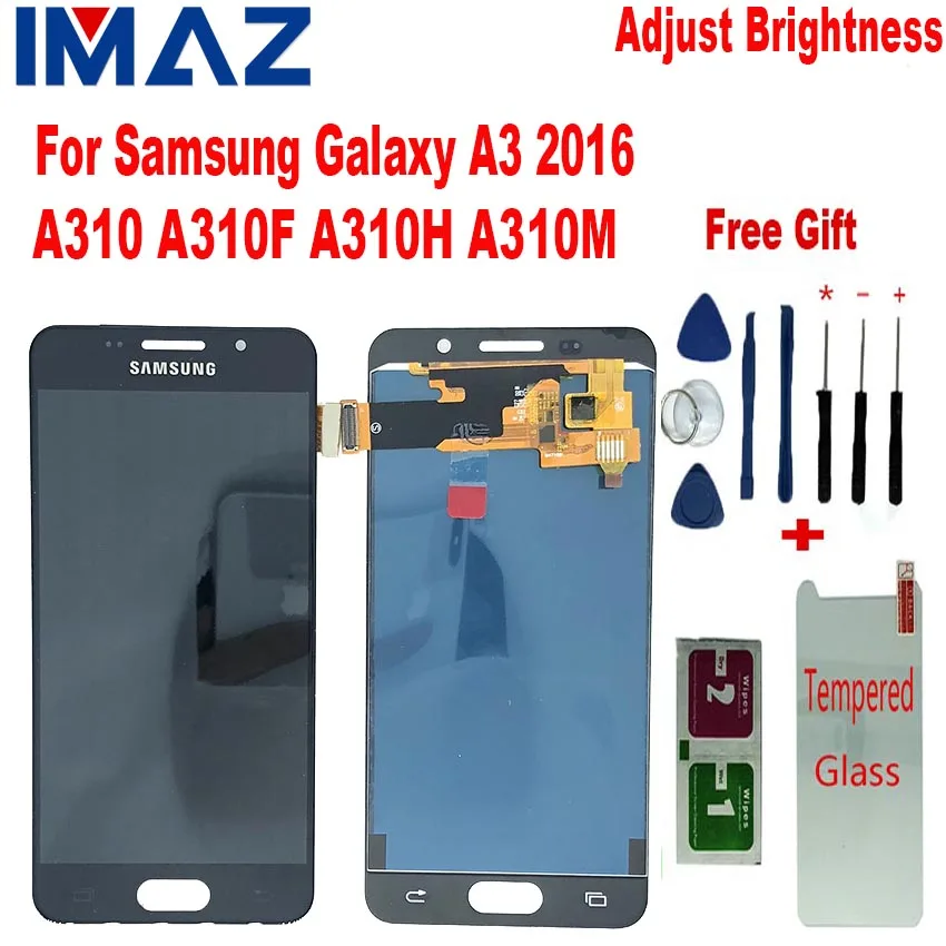 ЖК дисплей IMAZ для Samsung Galaxy A3 2016 с дигитайзером сенсорного экрана A310 A3100|Экраны