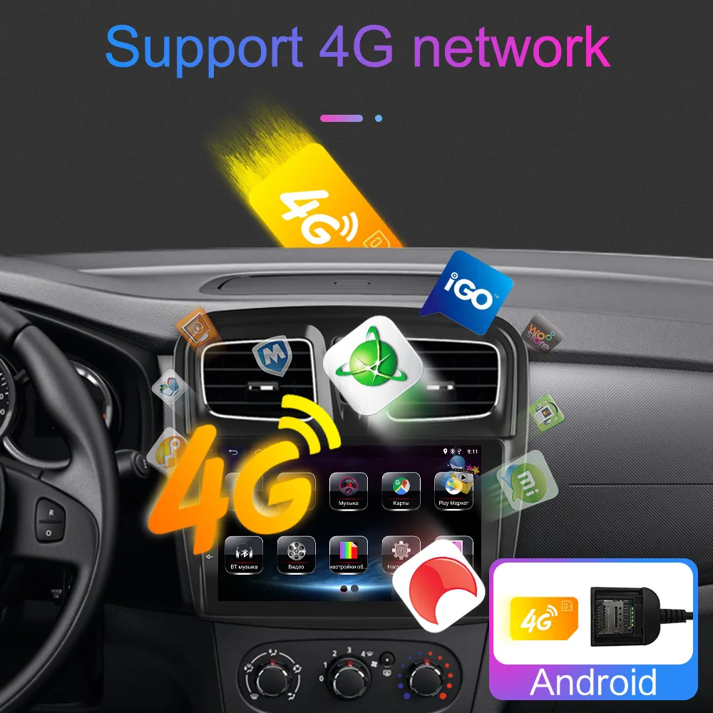 2 Гб ОЗУ Android 8 1 для Renault Logan Sandero 2014 2015 2016 2017 2018 2019 автомобильный DVD мультимедийный