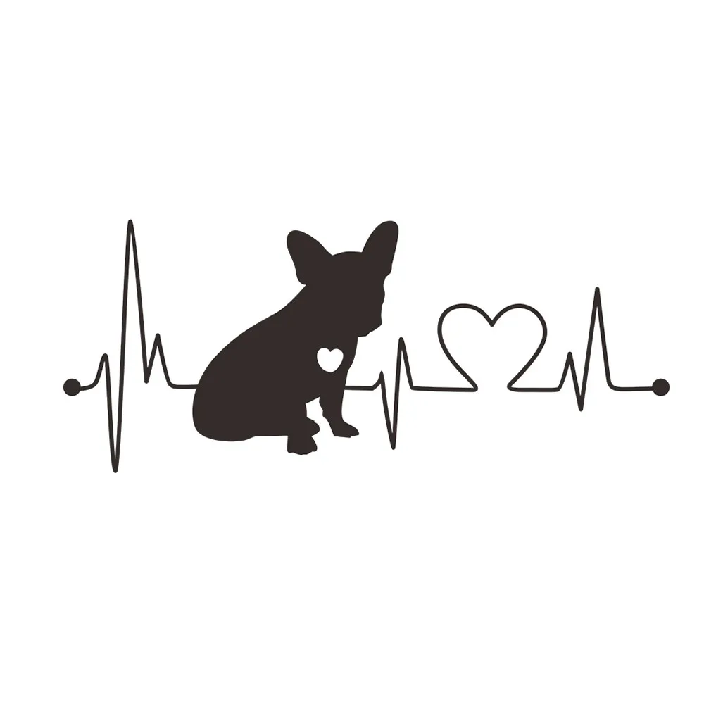 CARPRIE Love Cute Dog Heartbeat Автомобильная наклейка Camper Travel Hiker наклейки водонепроницаемые